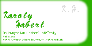 karoly haberl business card